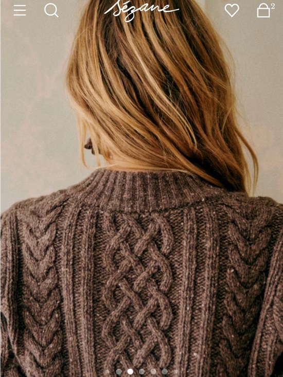 Sezane Andina Cardigan - Heather brown - S - Picture 2 of 13
